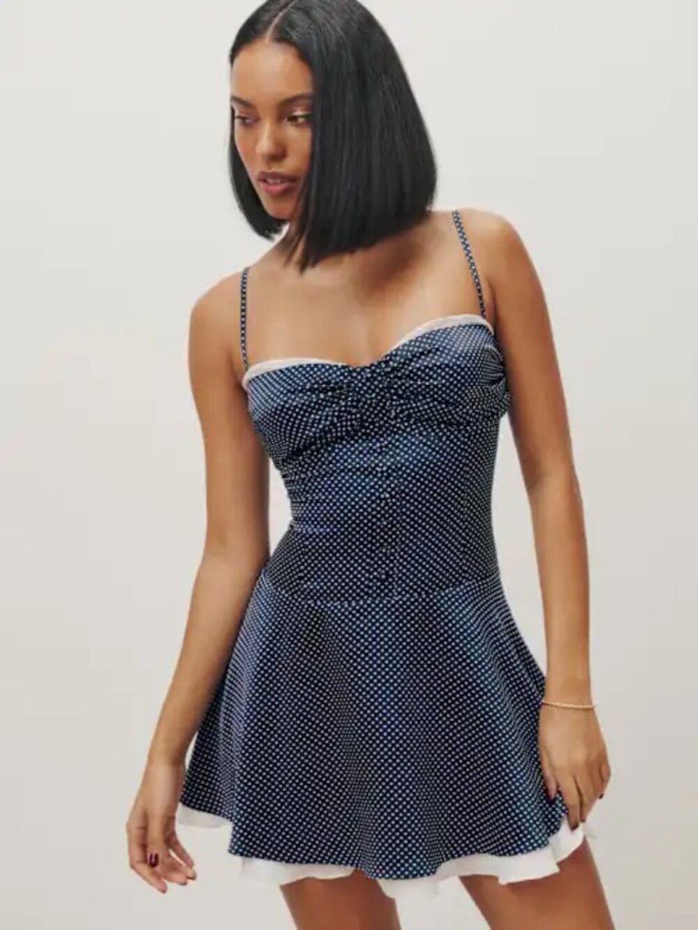 Reformation Ursula Silk Dress Blue - Size 10